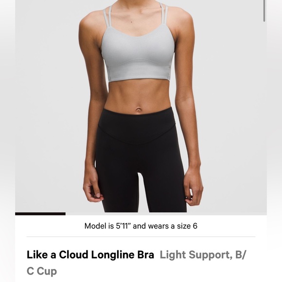 lululemon athletica Other - Lululemon Athletica Light Gray Sports Bra